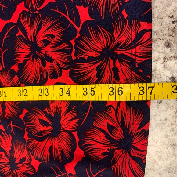 Michael Kors, red and blue Hawaiian flower dress - Picture 10 of 12